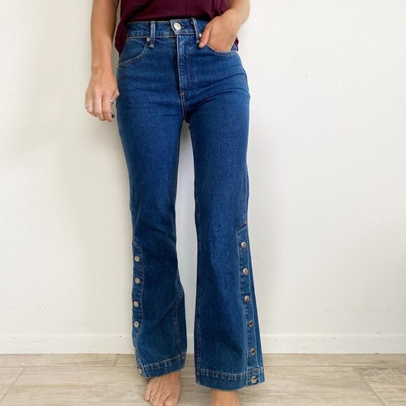 rag & bone Denim - RAG & BONE Flare Button Jeans 24